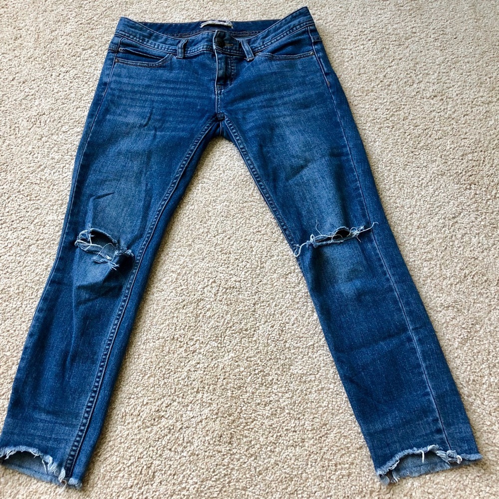 Free People Ripped Knee Capris